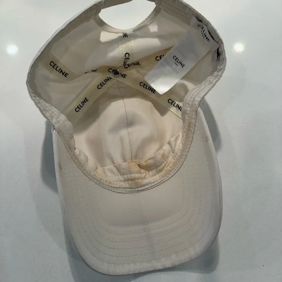 COPY - TRIOMPHE COTTON BASEBALL CAP in Crème (ECRU) size  display picture 1